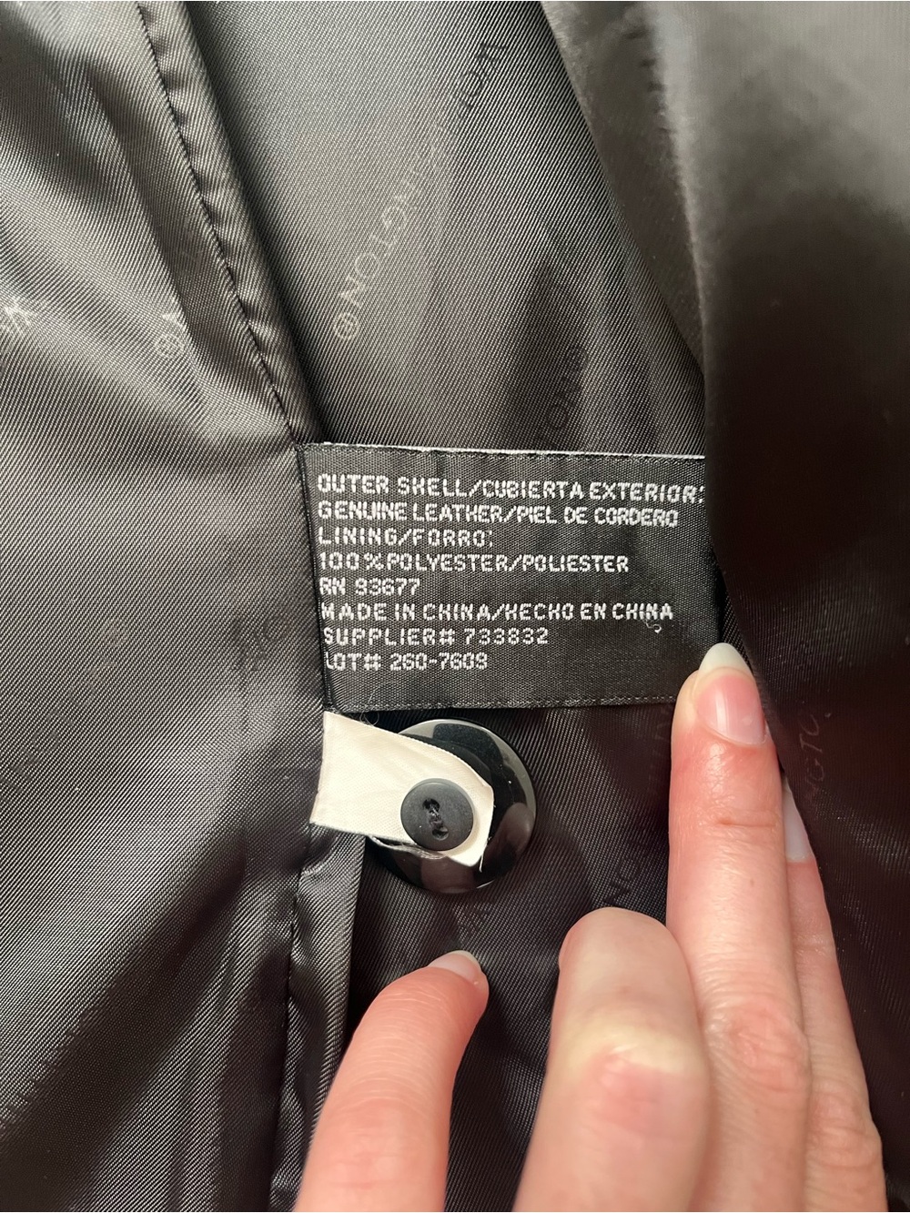 Worthington genuine lamb skin leather jacket - Picture 5 of 6